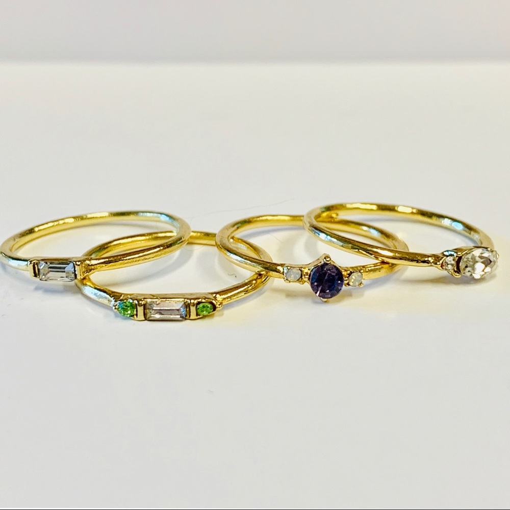 Boutique | Pretty Multi-Color Stacking Rings - Picture 4 of 8